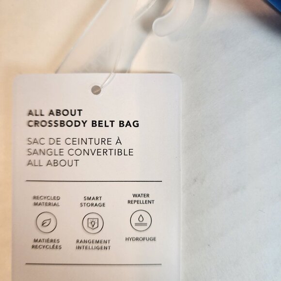 NWT Athleta Blue All About Crossbody Belt Bag Power of She - Picture 3 of 8